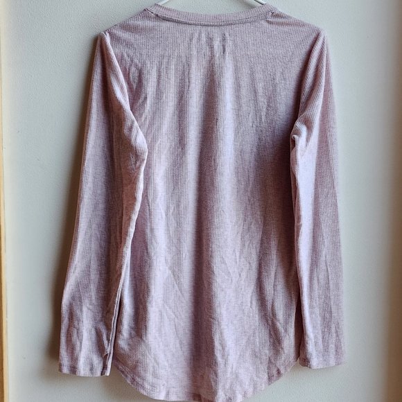 Eddie Bauer Pale Pink Henley Pajama Shirt Size Medium - Picture 15 of 16